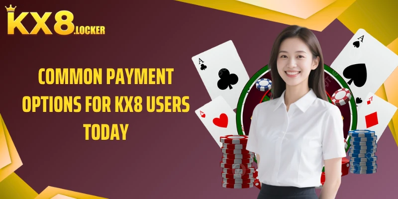 Common payment options for KX8 users today