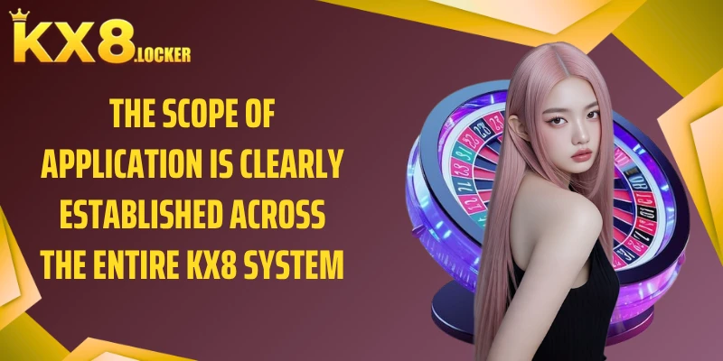 The scope of application is clearly established across the entire KX8 system